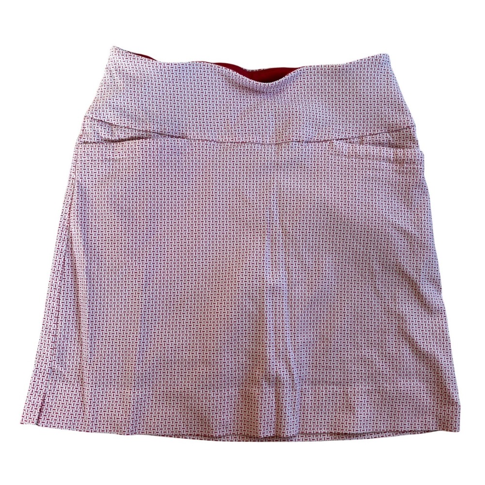 S.C. & Co. Sportswear Red White Geometric Print Golf Skort Size‎ Small